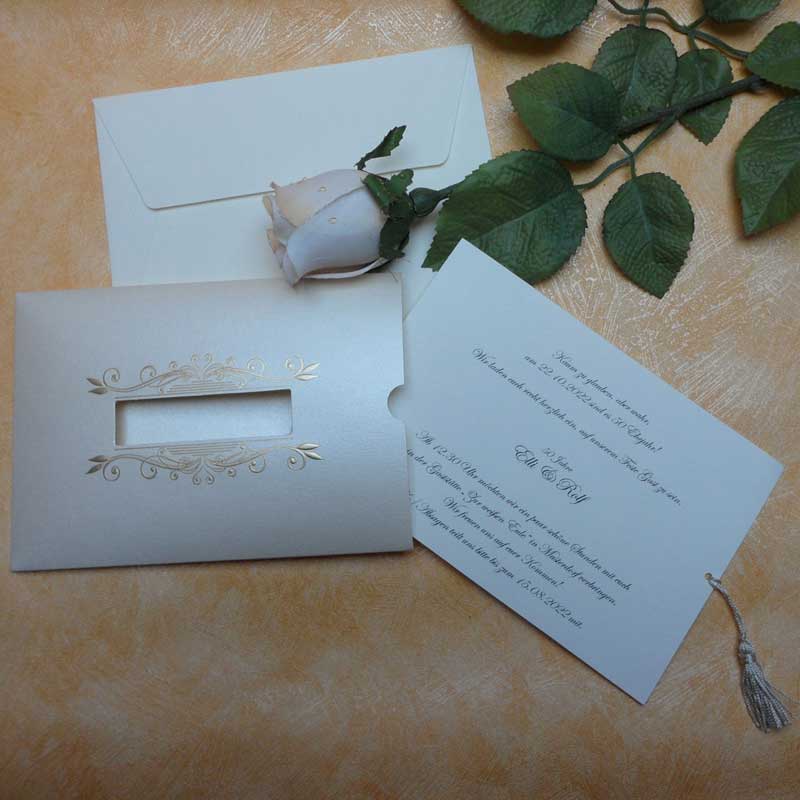 Einladungskarte zur Hochzeit oder goldenen Hochzeit