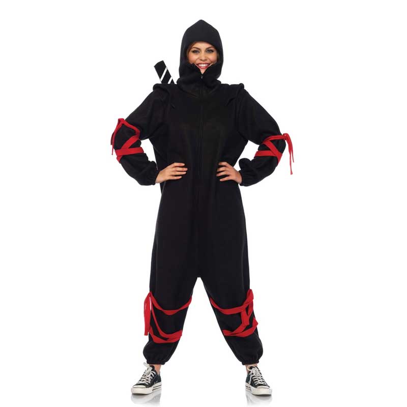 Damenkostüm Ninja, Overall in Einheitsgröße