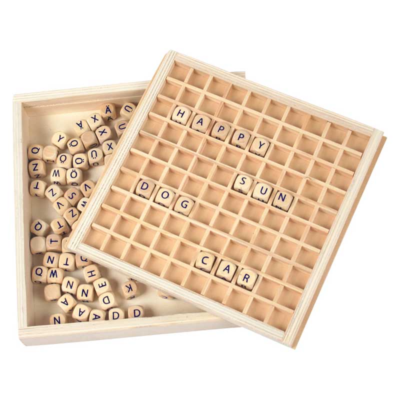 Wörter legen - Lernspiel aus Holz