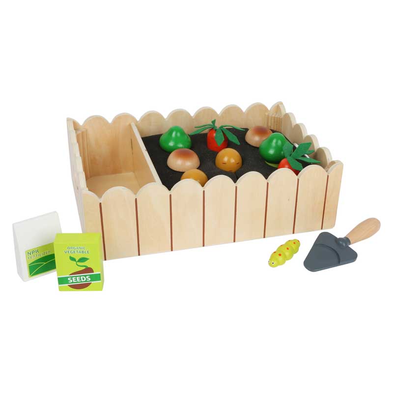 Spielset Gemüsegarten aus Holz, 13 Teile